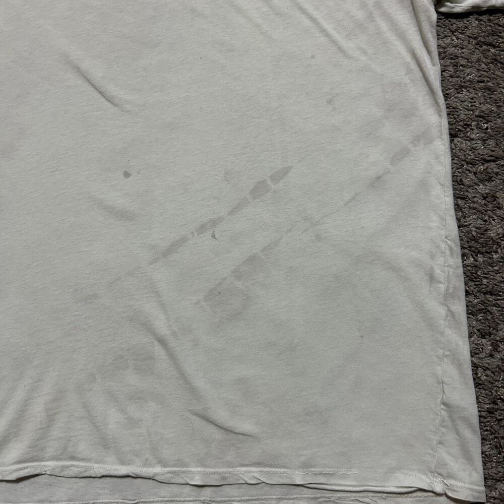 Vintage Thrashed Shirt Plain White Tee 90s y2k Minimalist Aesthetic OSFA Mens XL - Picture 4 of 14